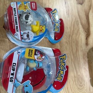 Squirtle clip n go and pikachu + Wooloo for @mimiandlala
